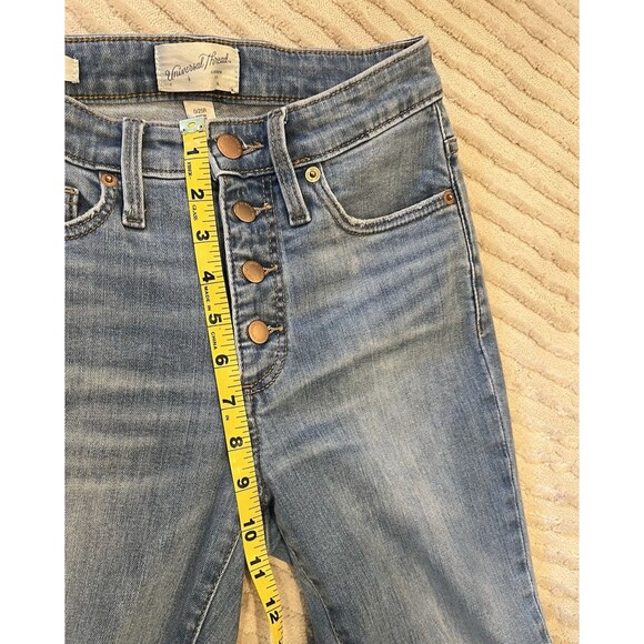 Universal Thread Women’s High Rise Distressed Skinny Button Fly Jeans Size 0/25R - Picture 4 of 7